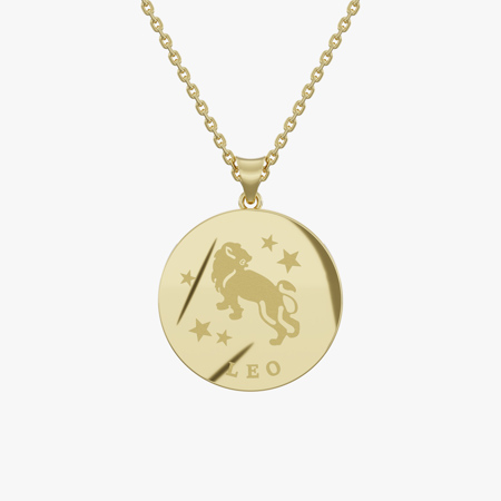 Leo Birth Month Gold Pendant